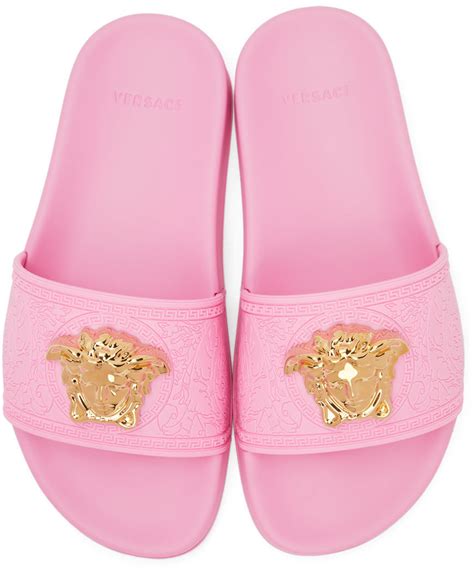 pink limited edition versace slides|light pink Versace slides.